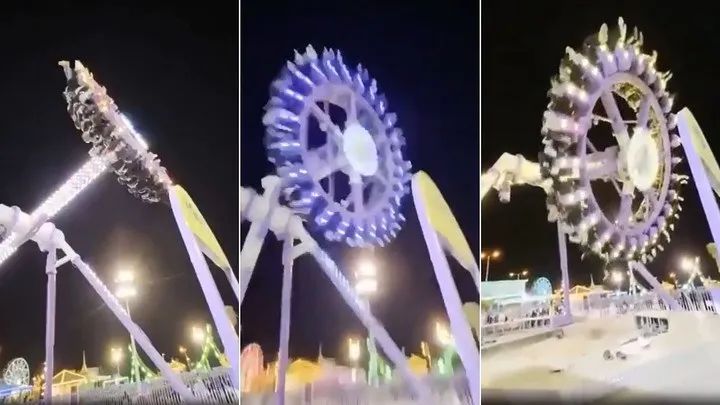 Terror en un parque de diversiones: se partió un juego y 23 personas cayeron al vacío