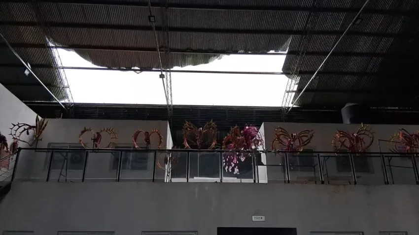 Corrientes: la tormenta destruyó el galpón de una importante comparsa y provocó grandes pérdidas