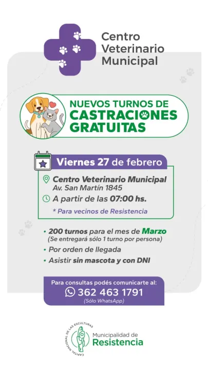 CÓMO SIGUE EL CRONOGRAMA DE CASTRACIÓN ANIMAL EN MARZO