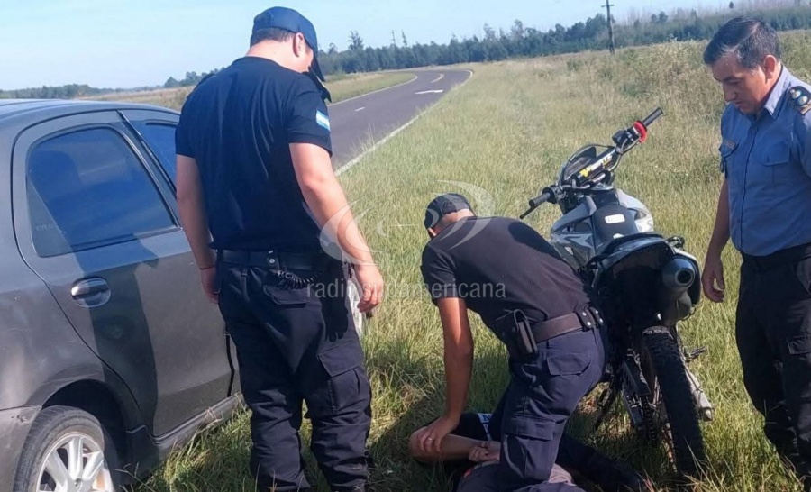 TRAS UNA PERSECUCIÓN, ATRAPARON A JOVEN A BORDO DE UNA MOTO ROBADA