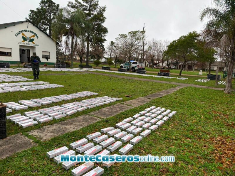 GENDARMERÍA INCAUTÓ MÁS DE 70 MIL ATADOS DE CIGARRILLOS DE CONTRABANDO VALUADOS EN MÁS DE $ 94 MILLONES