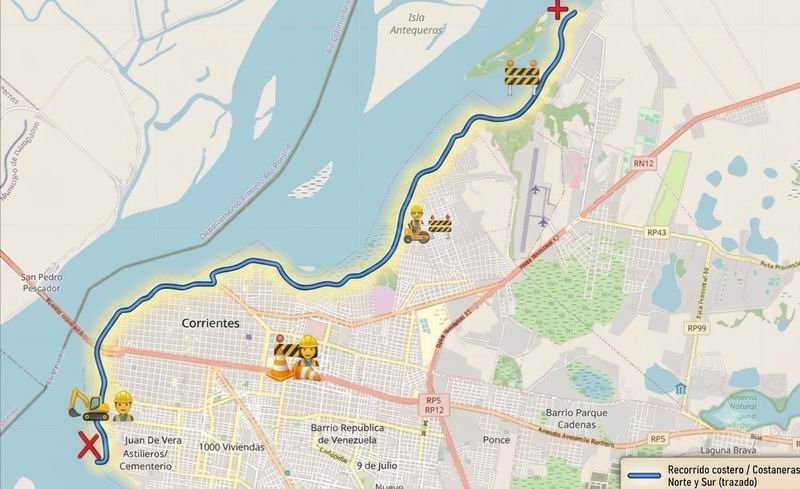 APUNTAN A UNA MEGAEXTENSIÓN DE LA COSTANERA: DE ASTILLEROS A EL PERICHÓN