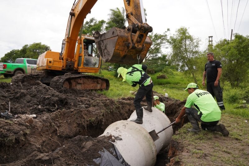 CORRIENTES REFUERZA EL SISTEMA PLUVIAL CON NUEVOS CONDUCTOS
